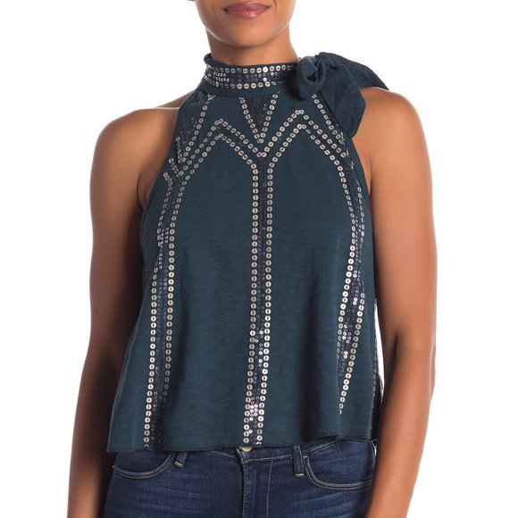 🎁Free People Pretty Side-Tie Top. - Picture 2 of 5